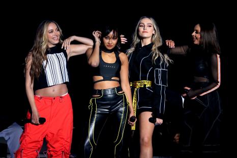 Little Mix performing on stage.