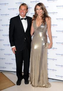 Liz Hurley and Shane Warne at the Operation Smile Charity Ball.