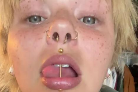 I have a piercing connecting my top lip to the bottom one & people always ask me the same 4 questions – yes, I can eat