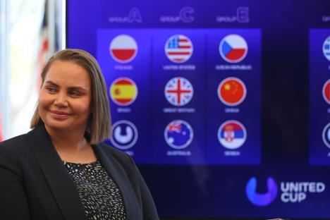 Jelena Dokic smiling at the Witchery White Shirt Campaign Launch.
