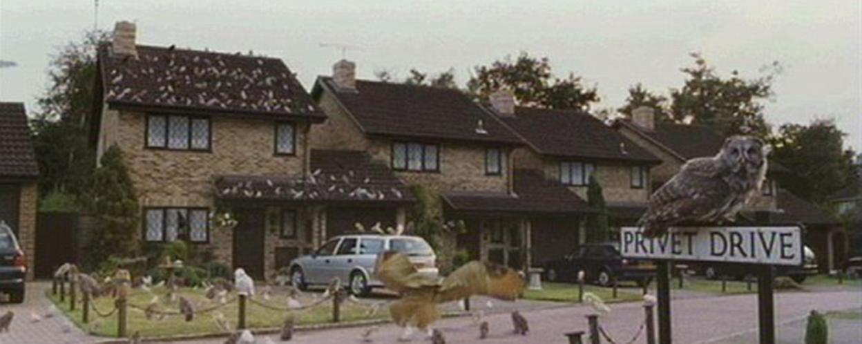 Screen capture of Harry Potter's house on Privet Drive.