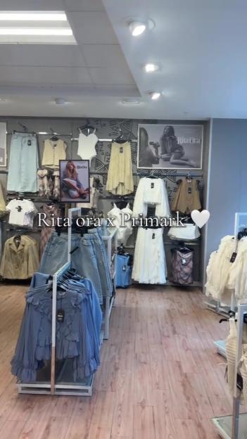 Rita Ora x Primark clothing collection in store.