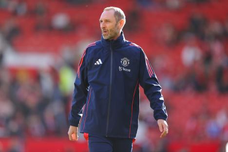 Andreas Georgson, Manchester United first-team coach, at Old Trafford.