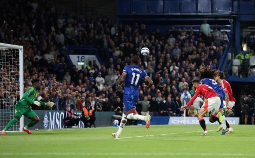 Marc Cucurella scoring a goal for Chelsea.