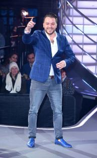 Daniel O'Reilly at a Celebrity Big Brother triple eviction.