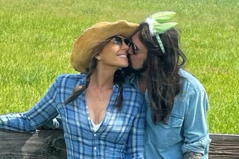 Elizabeth Hurley sparks speculation she’s dating huge music star as they KISS in new snap