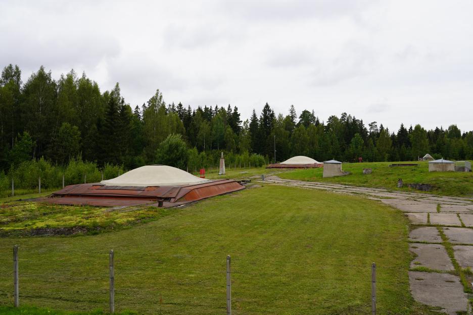 Exterior view of the PlokÅ¡tinÄ Missile Base in Lithuania.