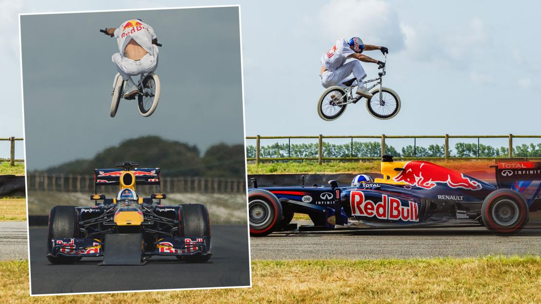 British BMX trickster Kriss Kyle ‘puts mum and dad through hell’ even before epic never-seen-before stunt with F1 car
