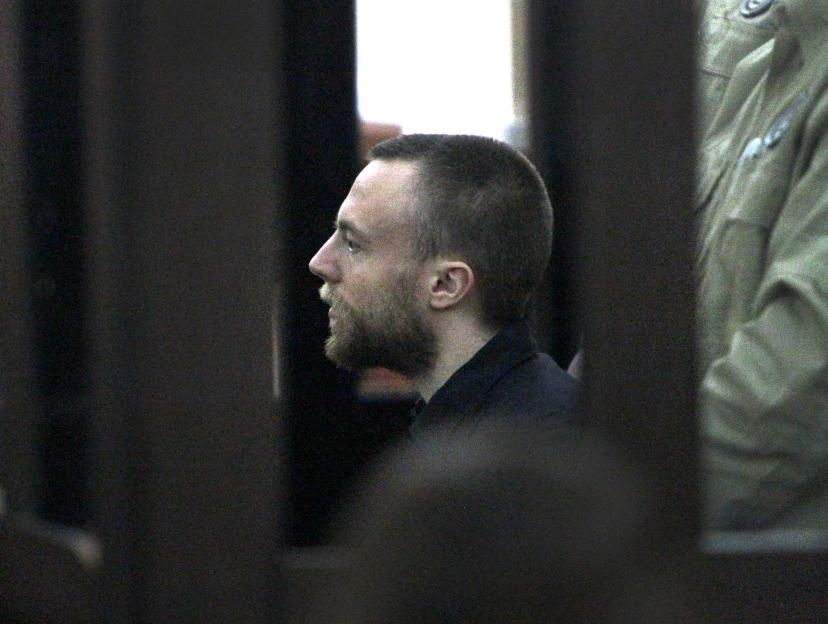 Briton Jack Shepherd in a courtroom in Tbilisi, Georgia.