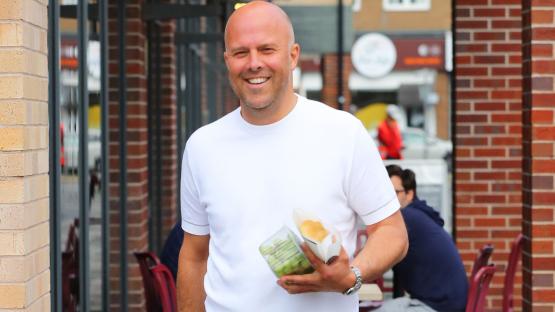 Humble Liverpool boss Arne Slot grabs a sandwich at Asda and looks relaxed ahead of Tottenham clash