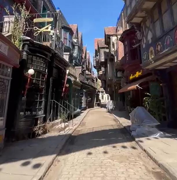 Diagon Alley set for the upcoming Harry Potter TV series.