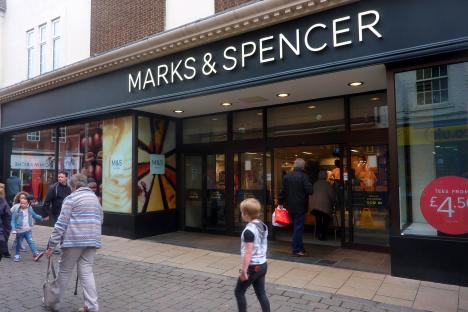 Exterior view of a Marks & Spencer store.