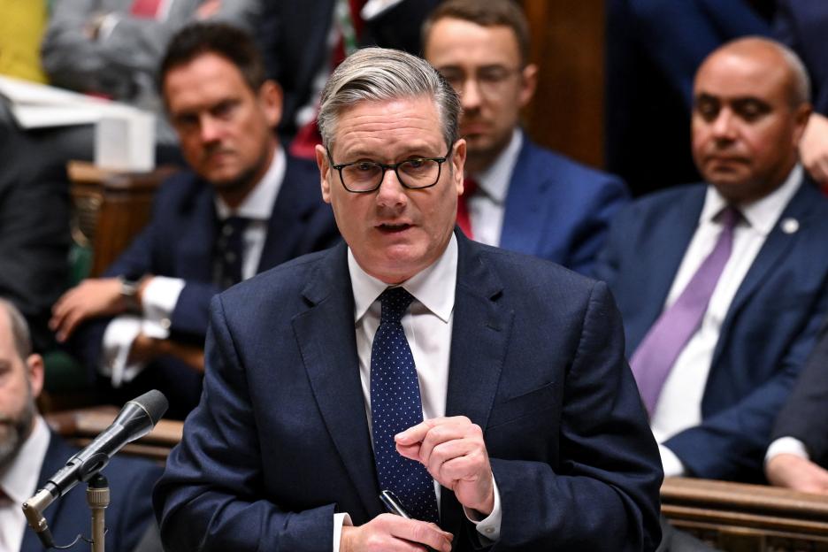 Prime Minister Keir Starmer at Prime Minister's Questions in the House of Commons.