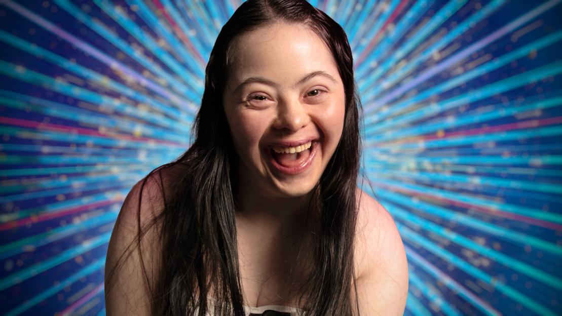 Ellie Goldstein, Strictly Come Dancing contestant, smiling.