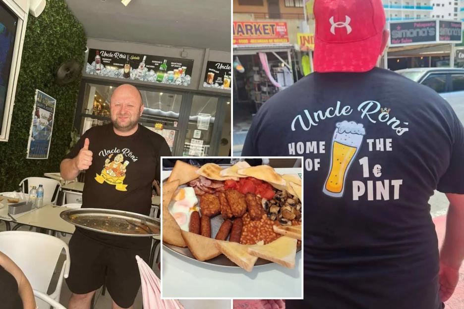We own Benidorm’s ‘biggest Brit cafe’ where pints are €1 & thousands flock for whopping 4K cal Full English challenge