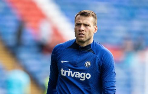 Marcus Bettinelli of Chelsea looks on during a Premier League match.