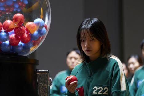 Jo Yu-ri as Jun-hee in Squid Game season 3.