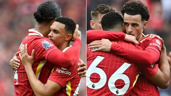 Emotional Trent Alexander-Arnold kisses Liverpool badge and lifts Prem trophy as he’s given incredible Anfield send-off