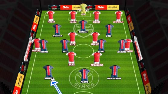 Illustration of a soccer formation graphic.