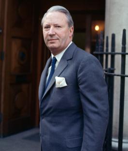 Portrait of Edward Heath, Leader of the Conservative Party.