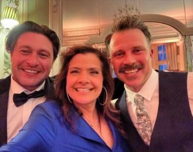 Nina Wadia with Neil McDermott and Tony Discipline.