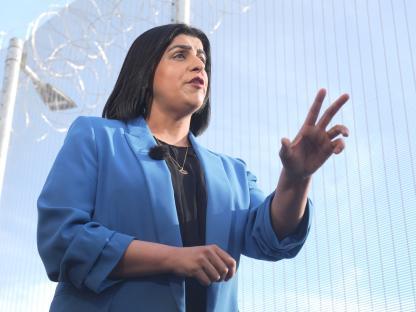 Shabana Mahmood speaking at the opening of a new prison.
