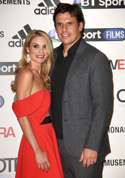 Charlotte Jackson and Chris Coleman at a film premiere.