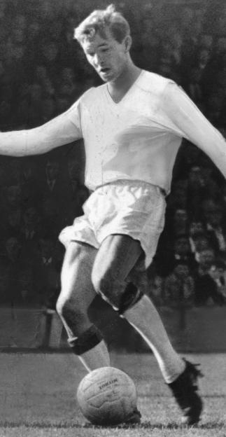 Alex Ferguson playing football for Falkirk in 1969.
