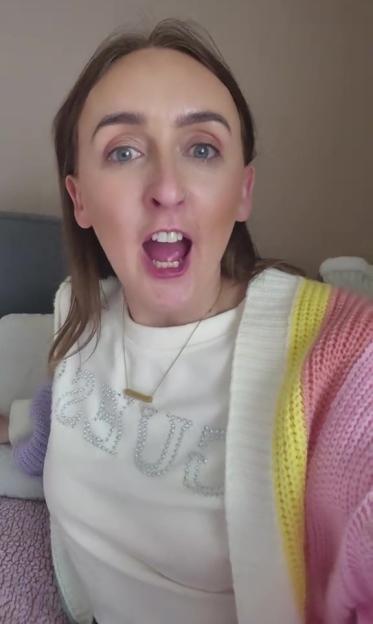 Woman speaking critically about parents buying back-to-school gifts.