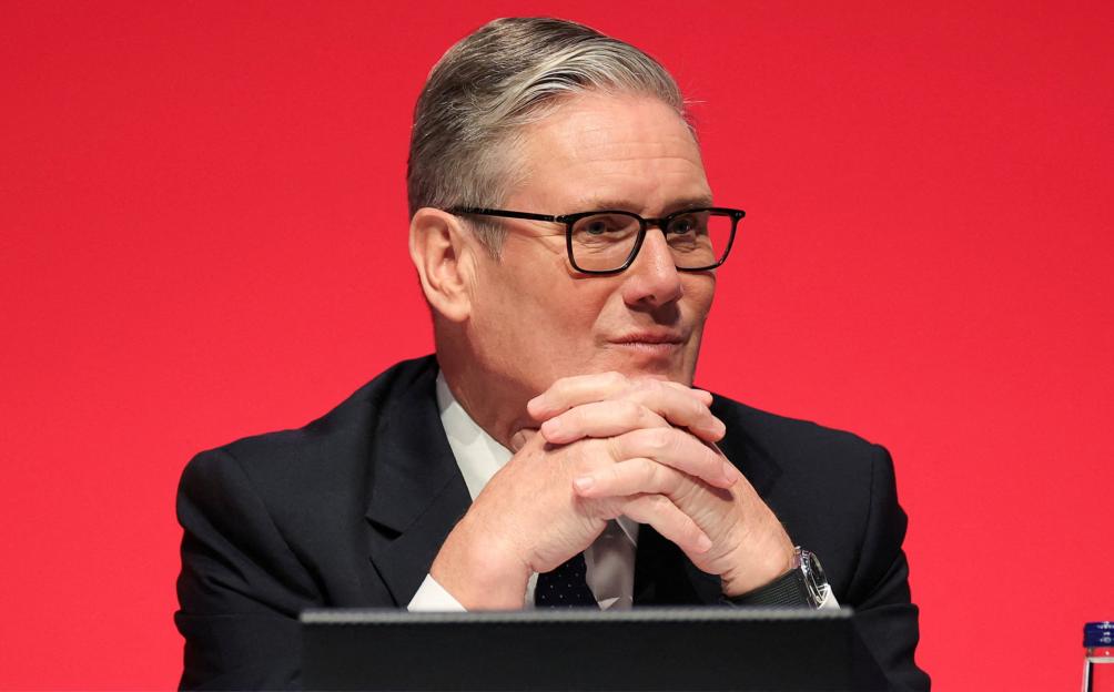 British Prime Minister Keir Starmer at the Labour Party's annual conference.