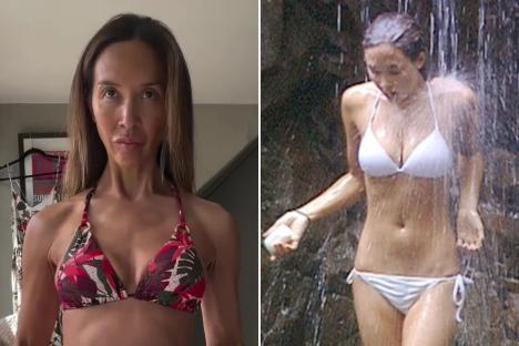 Myleene Klass, 47, shows off her incredible abs – 19 years after iconic I’m a Celeb white bikini moment –