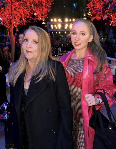 Gillian McKeith and her daughter Afton McKeith standing together at an event.