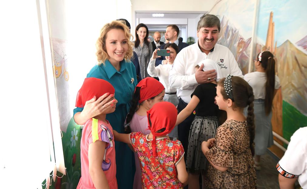 Maria Lvova-Belova.Putin ally and Russian Presidential Commissioner for Children's Rights. Maria Lvova-Belova on a working trip to Chechnya. Lvova-Belova is said to supervise the mass kidnapping of orphaned children from Mariupol and other Ukrainian
