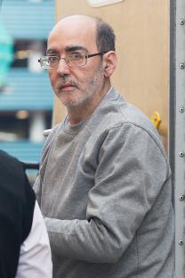 Dr. John Felton arriving at Swansea Magistrates' Court.