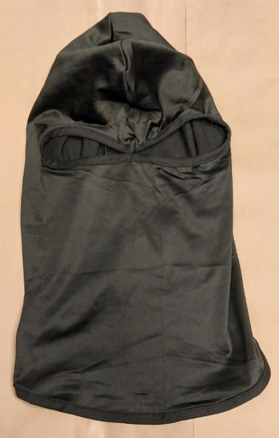 Black balaclava used in the attack.