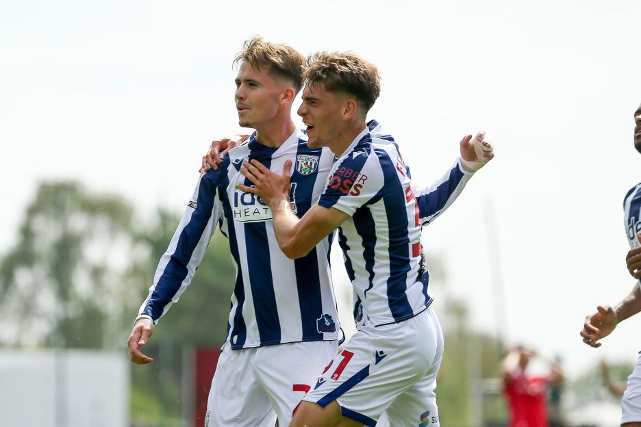 West Bromwich Albion players celebrating a goal.
