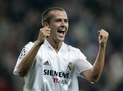 Michael Owen celebrating a goal.