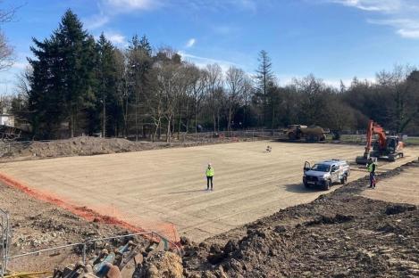 Cleared ground for a new play area.