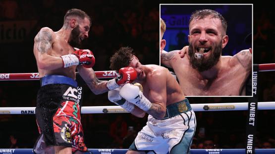 ‘Show me the money’ – Anthony Cacace celebrates with a cigar in the ring after landing huge pay day with Leigh Wood win