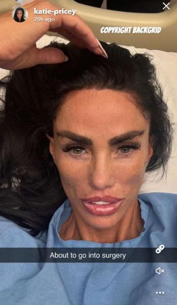 Katie Price before surgery.