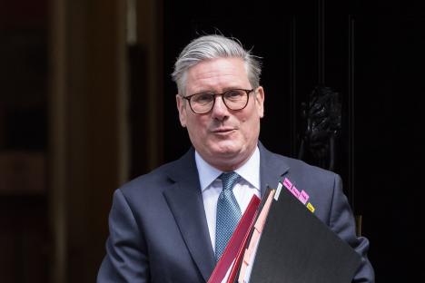 Sir Keir Starmer leaving 10 Downing Street.