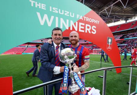 Former Premier League star who was rushed to hospital after having two strokes wins triumphant Wembley final