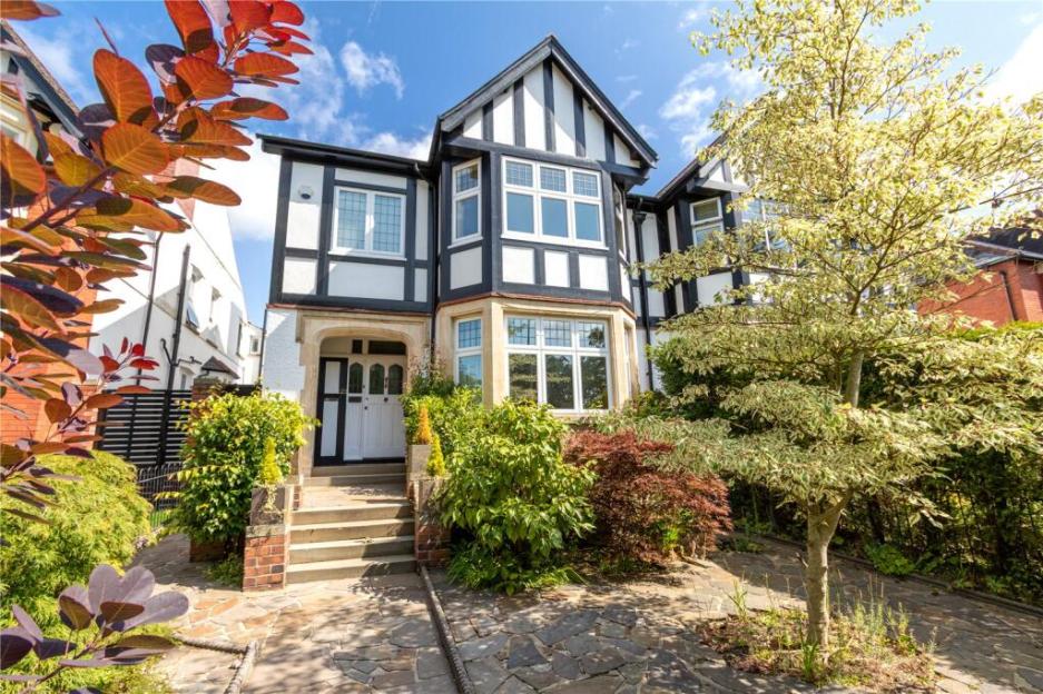 Ruth Jones' mock Tudor house overlooking Roath Park in Cardiff.