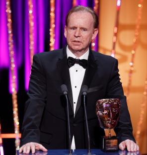 Kevin Lygo accepting a BAFTA Television Award.