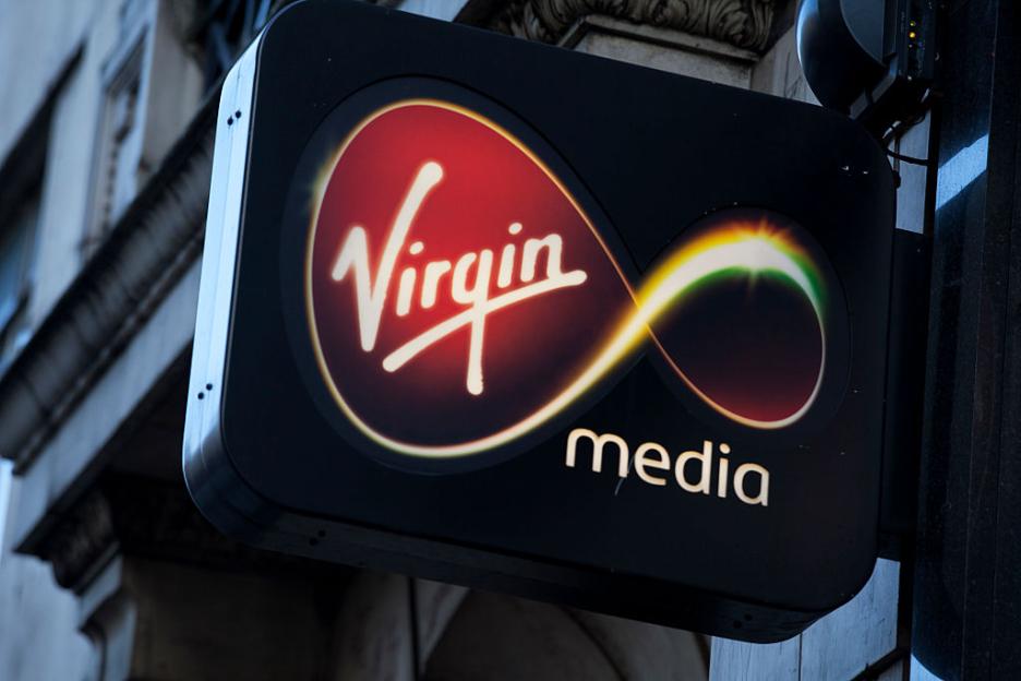 Virgin Media shop sign.