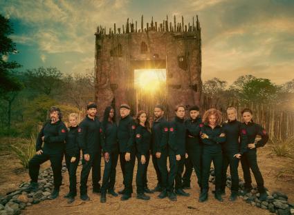 Group photo of Celebrity Bear Hunt contestants.