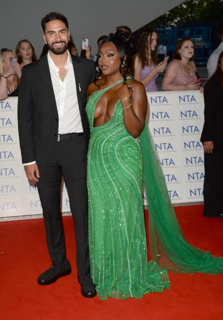 Lochan Nowacki and Whitney Adebayo at the National Television Awards 2023.