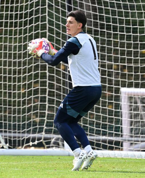 Alexei Rojas Fedorushchenko of Arsenal during a training session.