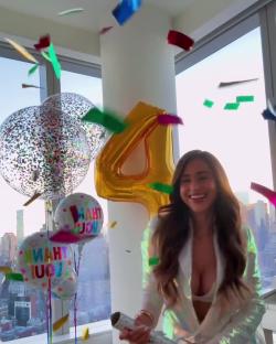 Yanet Garcia celebrating four years on OnlyFans.