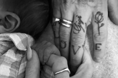 Reality star welcomes first child and reveals unusual name four months after getting engaged